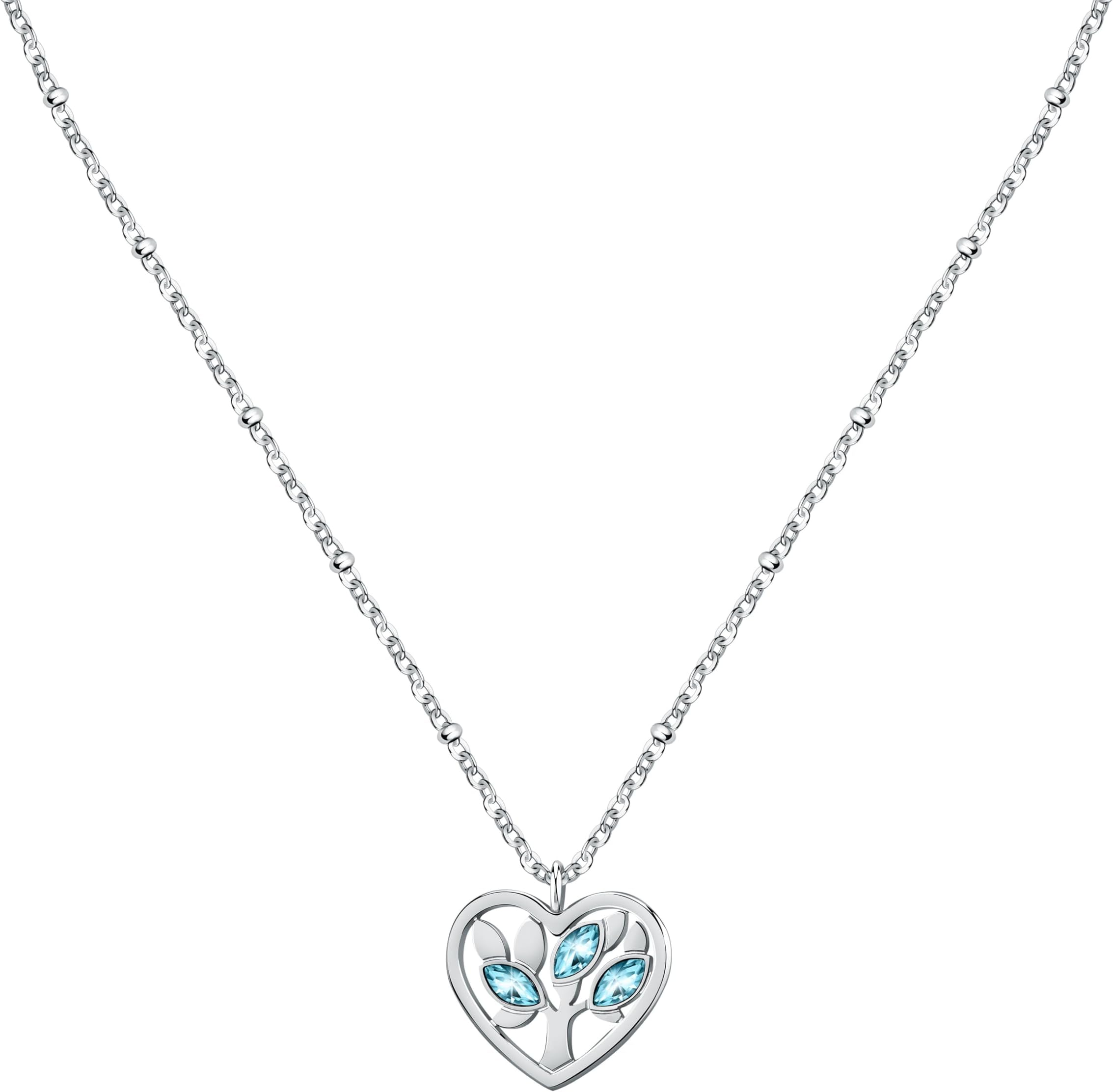 Vita Capsule Collection Women's Necklace in Steel Aquamarine - SAUD06