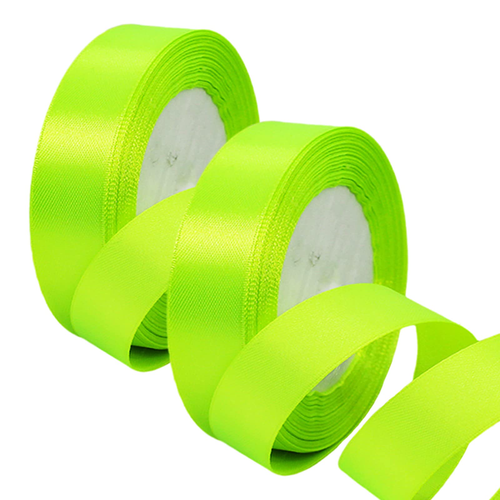 50mm Wide White Ribbon Thick Wedding Car Ribbon 22m, 2 inch Thick White Satin Ribbon for Gift Wrapping Wedding Car Christmas Birthday Cake Hair Bow Florist Bouquet Crafts Decorations — view 137