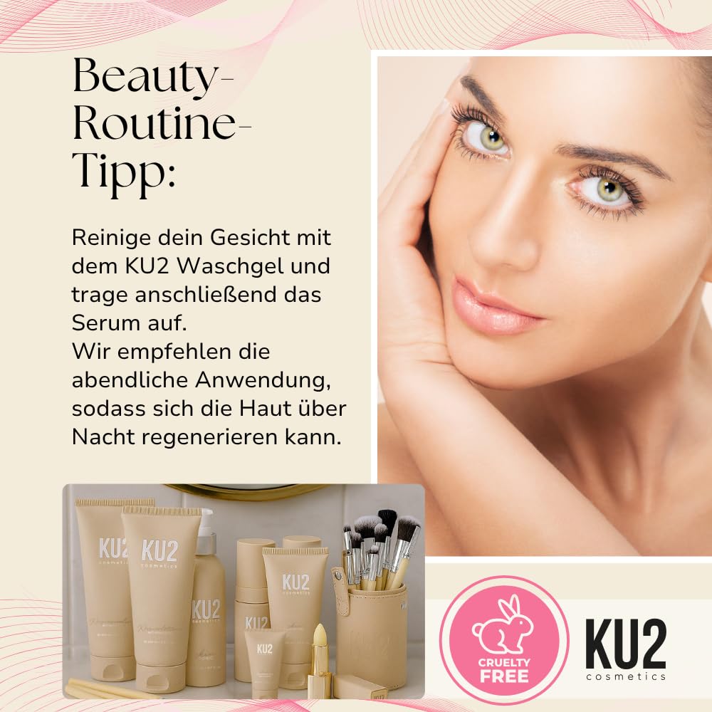 KU2 Cosmetics Retinol Serum – Hochwirksames Anti-Aging Serum mit Retinol & Vitamin E – Regenerierende Gesichtspflege gegen Falten & Pigmentflecken – Made in Germany, 30 ml