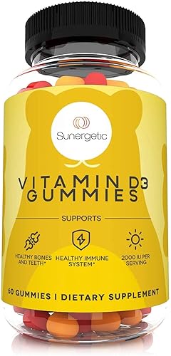 Gomitas de vitamina D3 de primera calidad  Potentes gomitas de vitamina D para apoyar huesos saludables, estado de ánimo y sistema inmunológico