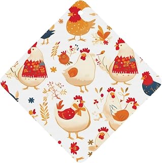 mother chicken and chicks Printing Square Car Air Fresheners Cards six-pack : Hanging Scented Cards for Wardrobe Bathroom Car Interior Decor
