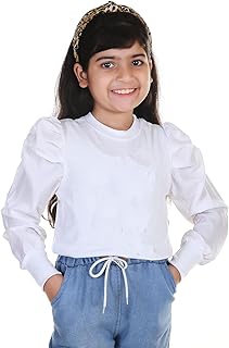 BHUMIHAR Kids Graphic Print Top with Puff Sleeves Price In India