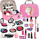 Kids Makeup Kit for Girl,Washable Real Make-up Kit Toy for Little GirlsToddler Make up & Non-Toxic Cosmetic Set Children Makeup Toys for 4 5 6 7 8 Year Old Girls Birthday Gift