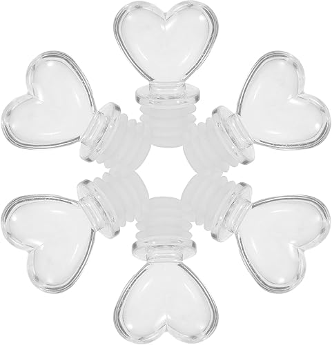 Miniatura 5 de Tapones para botellas de vino, 6 unidades, tapones decorativos en forma de corazón, para licores, bebidas, bodas, cata de vinos, eventos, fiestas,