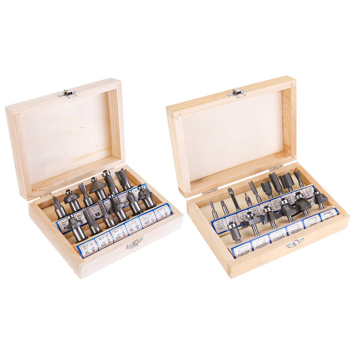 RanDal 12/15 sztuk srebrnych frezów zestaw z twardego metalu do cięcia drewna Rotary Tool-15