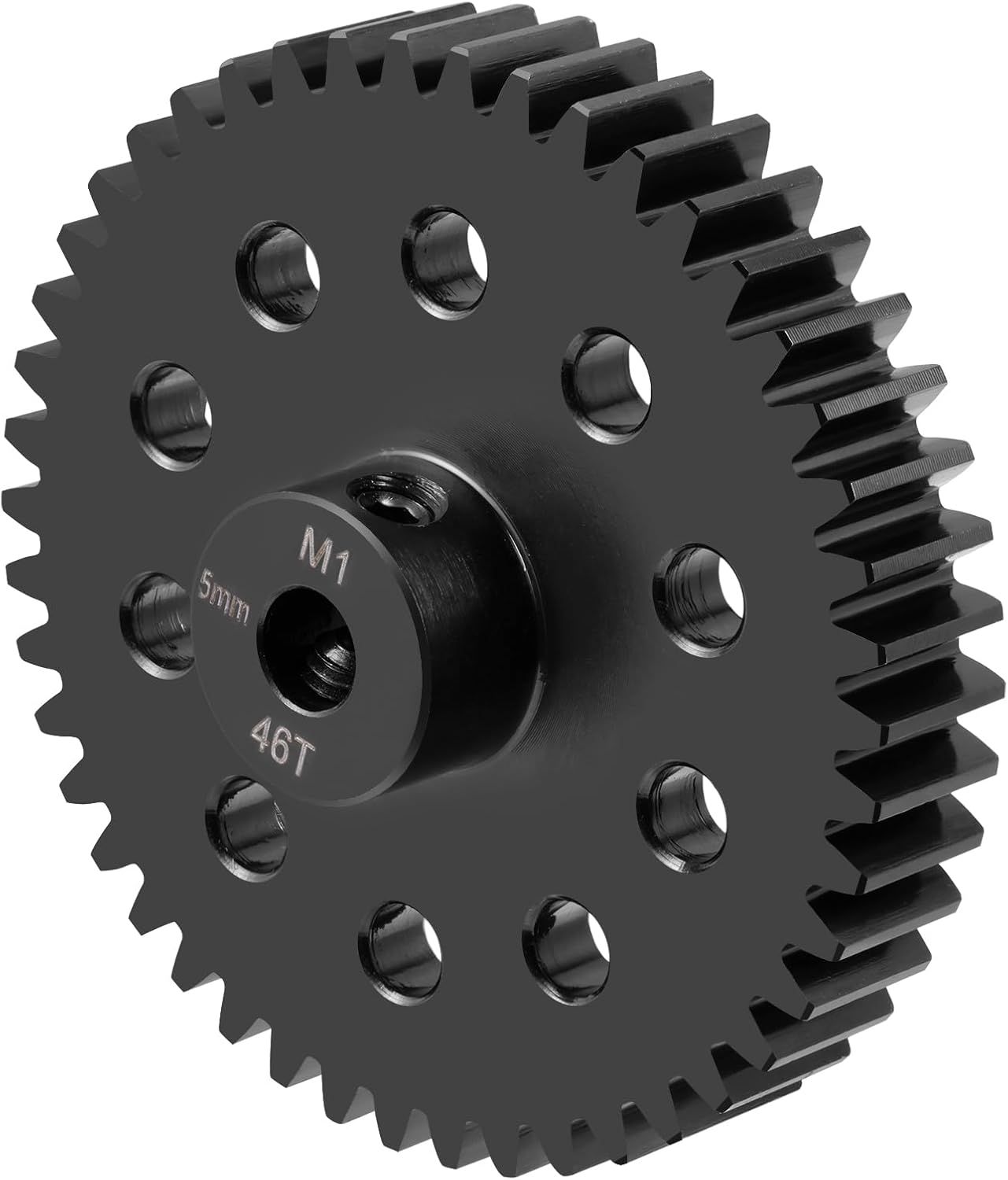 LSG RC Car Gear, Steel M1 Gear 26T 31T 32T 33T 44T 46T 47T 48T 5mm Shaft Motor Gears for 1/8 1/10 RC Brushless Brush Motor Electric Car Truck (48T)