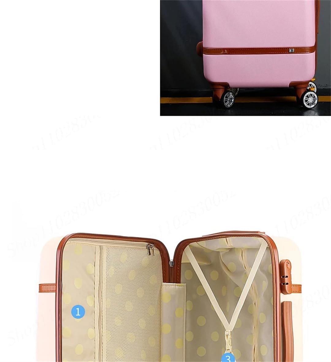 Bagagli Vintage Universale Ruota Trolley Borsa Maschio Password Valigia Femminile Bagagli di Grandi Dimensioni Bagagli Rotolamento, E, 22"