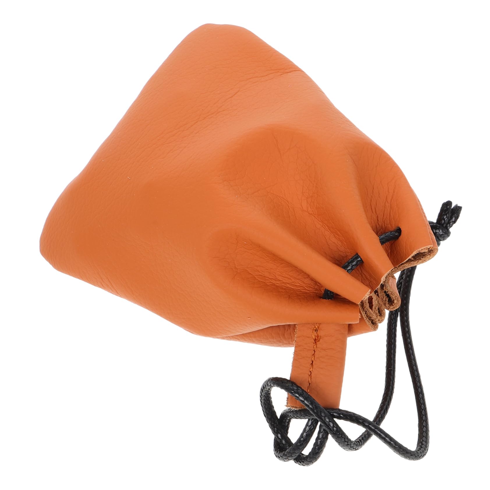 FOMIYES Vintage Drawstring Coin Pouch Durable Leather Change Holder for Coins Cards Secure Closure for Men Women Brown Jewelry Pouch for Golf Tees Essentials