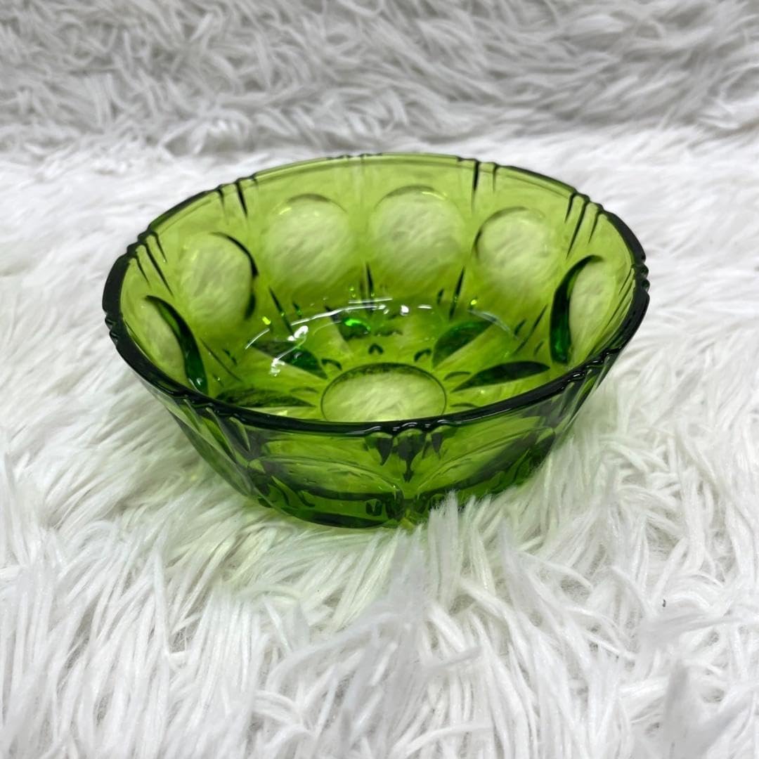 Amazon.co.jp: 曽我ガラス ガラスボウル グリーン フルーツ皿 デザート