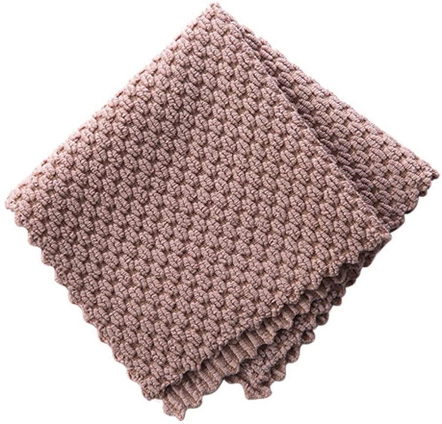 Generic Kitchen Microfiber Cleaning Cloth Anti-Grease Water Absorption Wiping Rag Thickened Towel Cloth for Bowl Dish Cleaning Kitchen