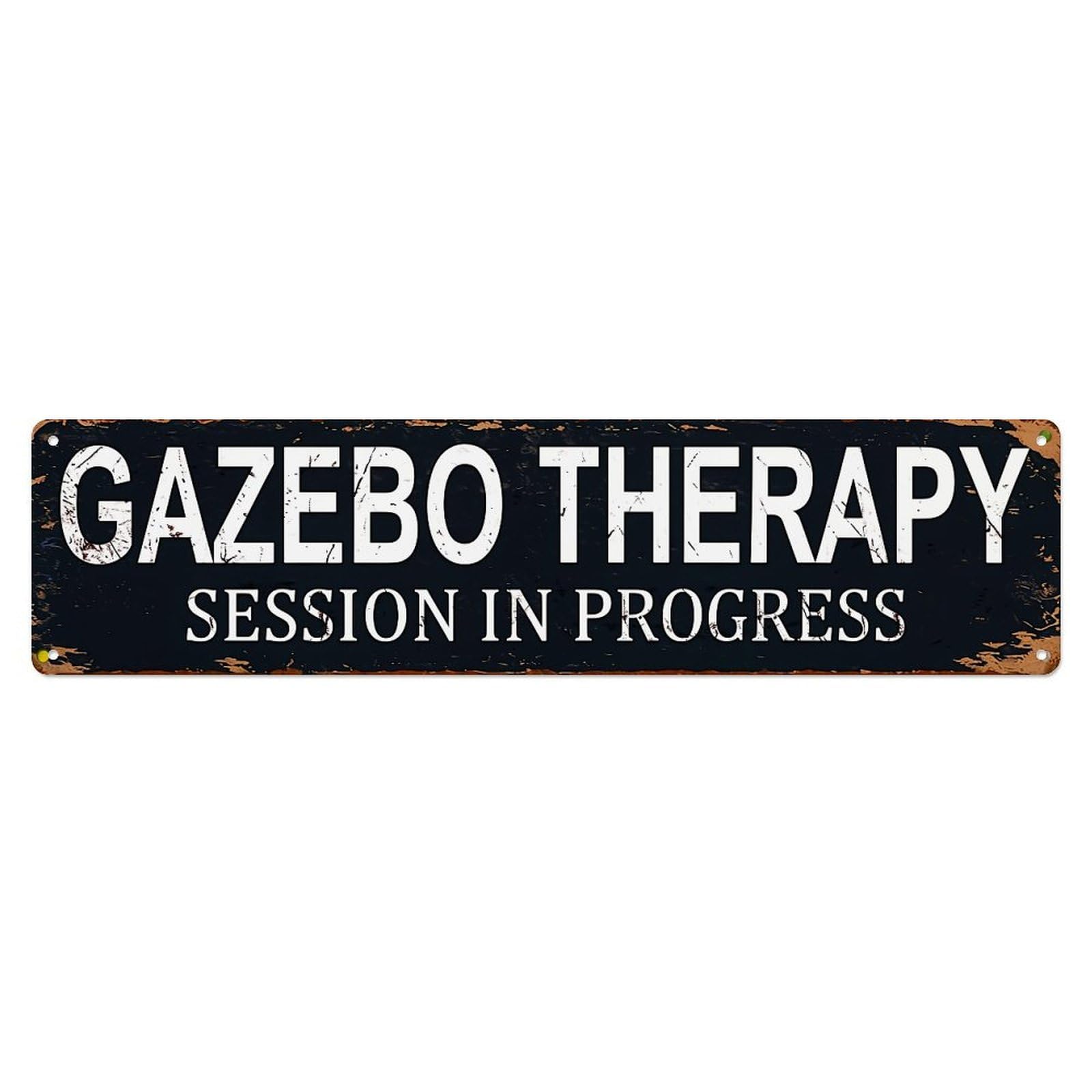 Jdyaojiesheng Vintage Gazebo Therapy Session In Progress Tin Sign Retro Metal Wall Decor Metal Poster, Home Bar Garage Farmhouse Cafe Wall Art Decoration 4X16inch