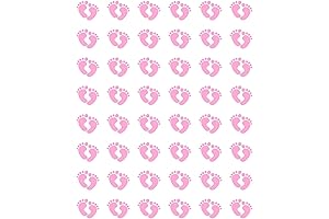 48 Pack Baby Feet Footprints Stickers
