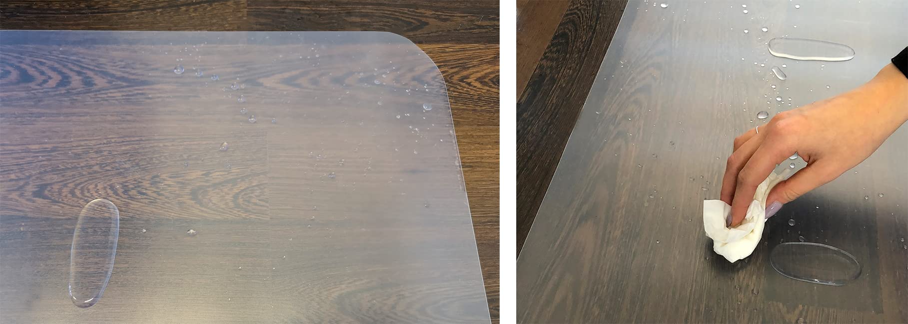 Ruhhy - Alfombrilla protectora para silla de oficina (130 x 90 cm) transparente/lechosa