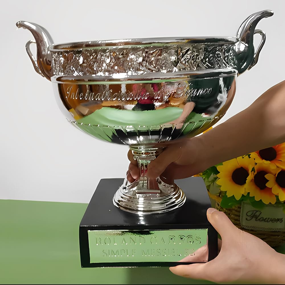 Nachbildung der French Open Herren Tennis Meisterschaft Trophäe, Grand Slam Champions Trophäen Tennis Fan Heimdekoration Sammlerstücke Display Ornamente Kunstharz