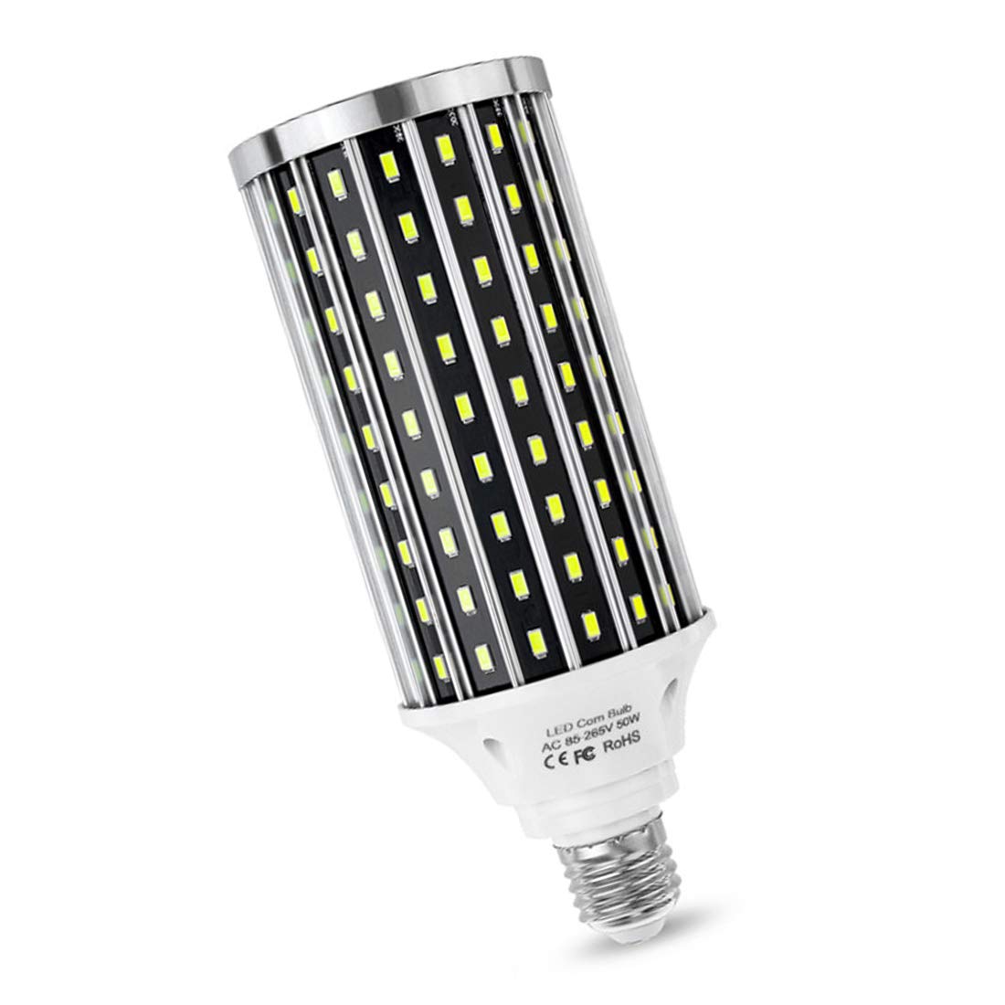 LED Maíz Bombilla Luz De Maíz 220V Bombilla LED E27 Luz De Vela 6000K Luz Diurna [13.800 Lúmenes] En Lugar De 400W De Halogenuros Metálicos Por Vatio Utilizada En Talleres De Garaje, Etc,White e27