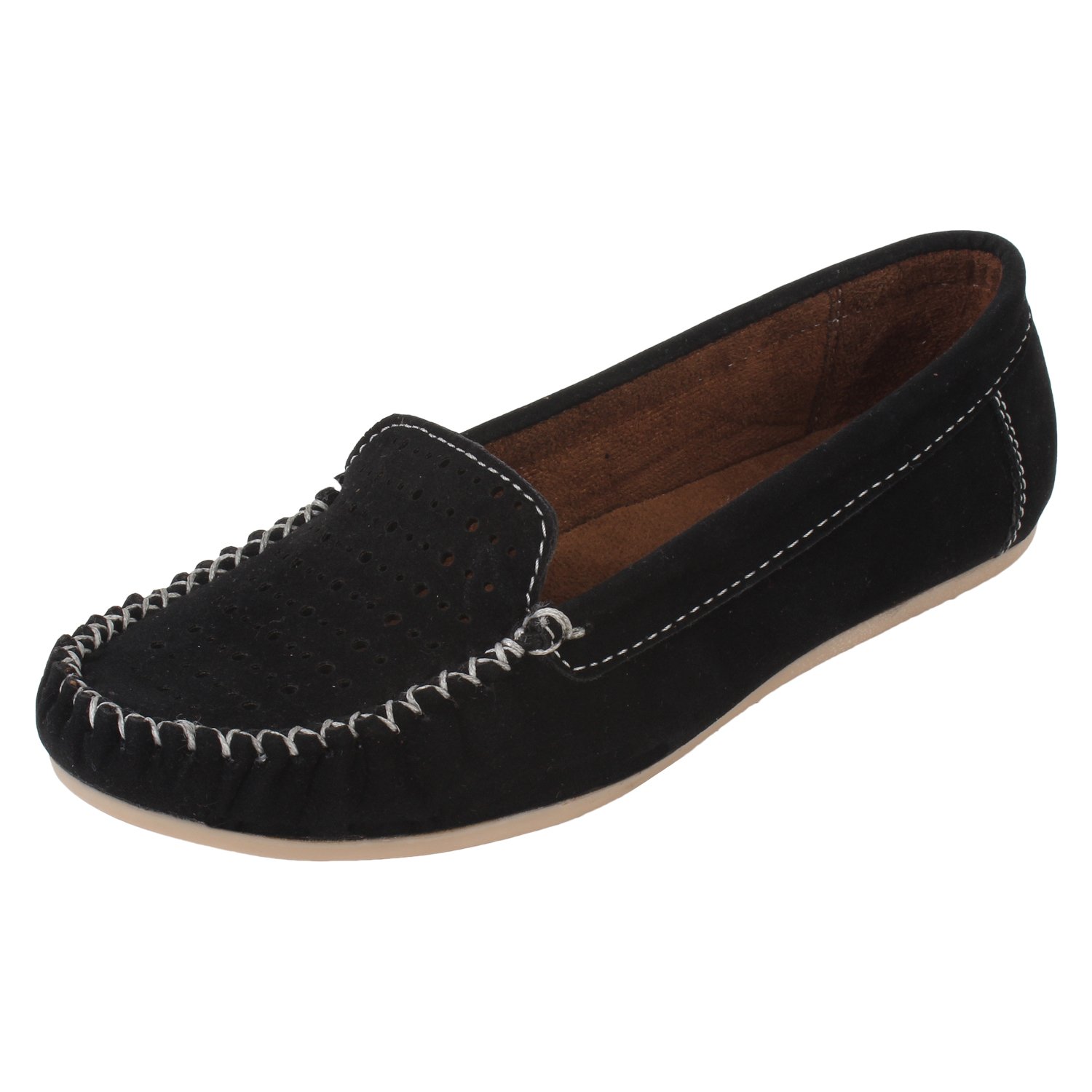 Women's Fashion Black Loafer Belly Shoes