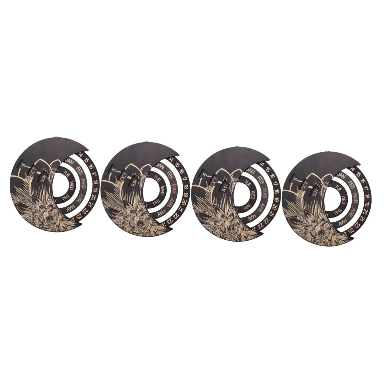 VILLCASE 4 Pz calendario da parete in legno arredamento rustico per la casa arredamento per la casa d'epoca it data decorazione parete wall decor arredamento d'epoca pendenti del calendario