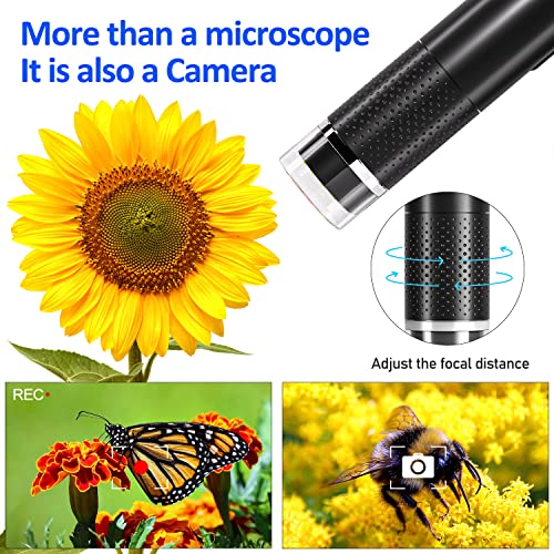 Wireless Digital Microscope, Skybasic 50X-1000X Magnification Wifi Usb Hd Portable Handheld Pocket Microscopes Camera With 8 Adjustable Led Compatible With Iphone Ipad Android Windows Mac Computer #TOP4