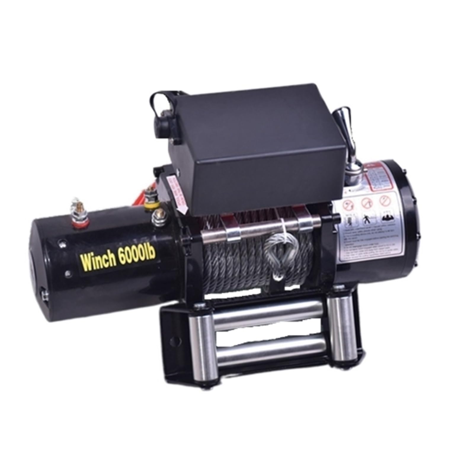 Cabrestante Eléctrico De 6000lbs, 12V/24 V, Vehículo De Motor, Autorescate Y Extracción De Campo Traviesa, Cabrestante Pequeño For Vehículo De Tracción De Grúa Potente Seguro(24V)