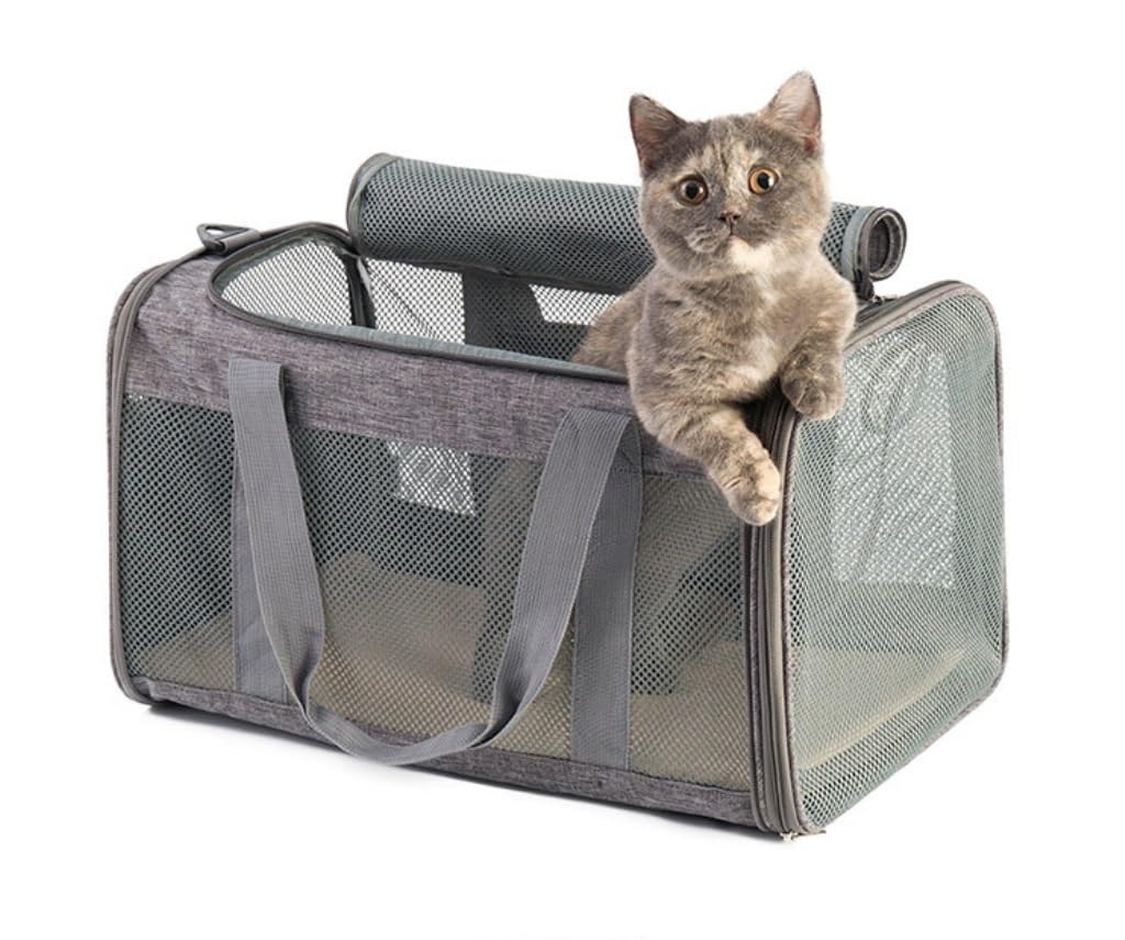 Rucksack Haustier-Tragetasche, Hunde-Reisetasche, Tragbarer Haustier-Ausflugsrucksack, Atmungsaktiv, Weiche Tragetaschen, Katzen-Tragetasche, Hund Haustier(B)