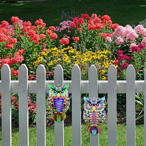 Décoration Murale Hibou Métal Multicolore 26cm AOOSU