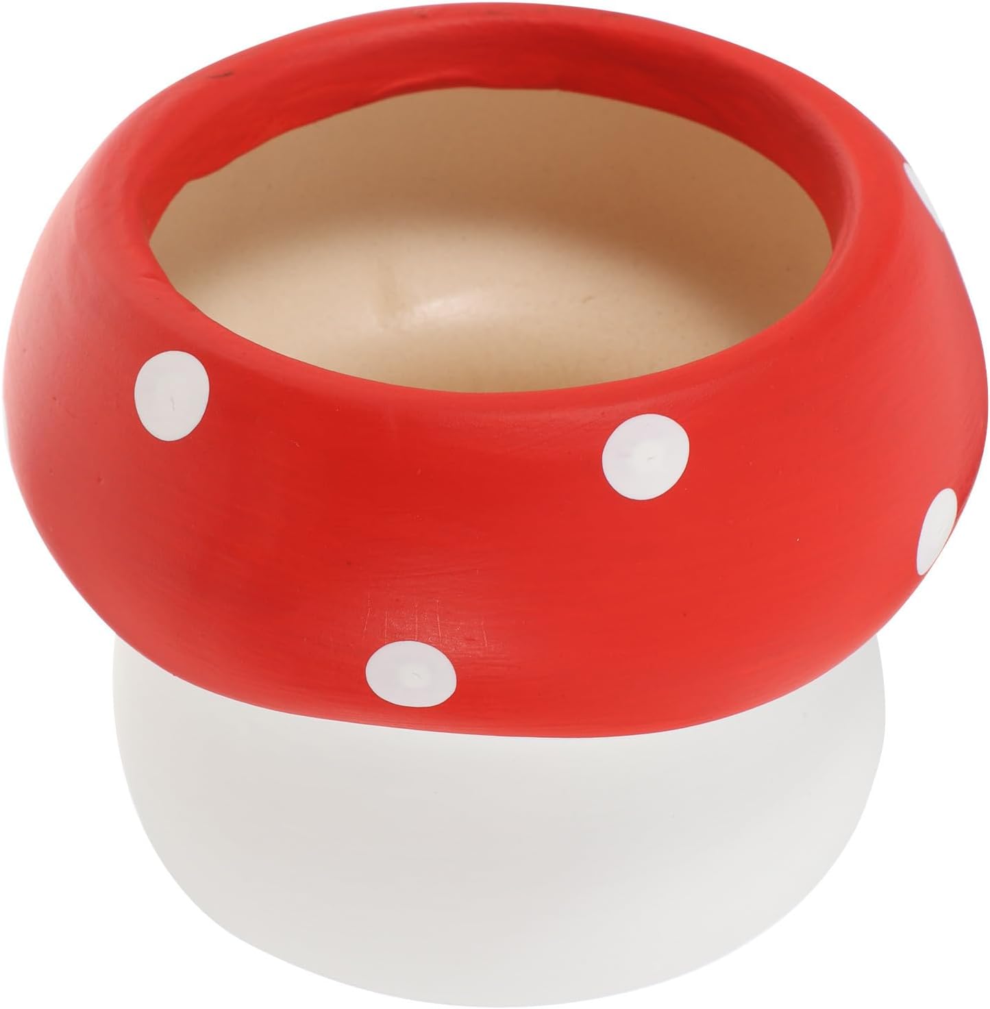Mushroom Flower Pot with Drainage Hole Ceramic 5 Inch Planter