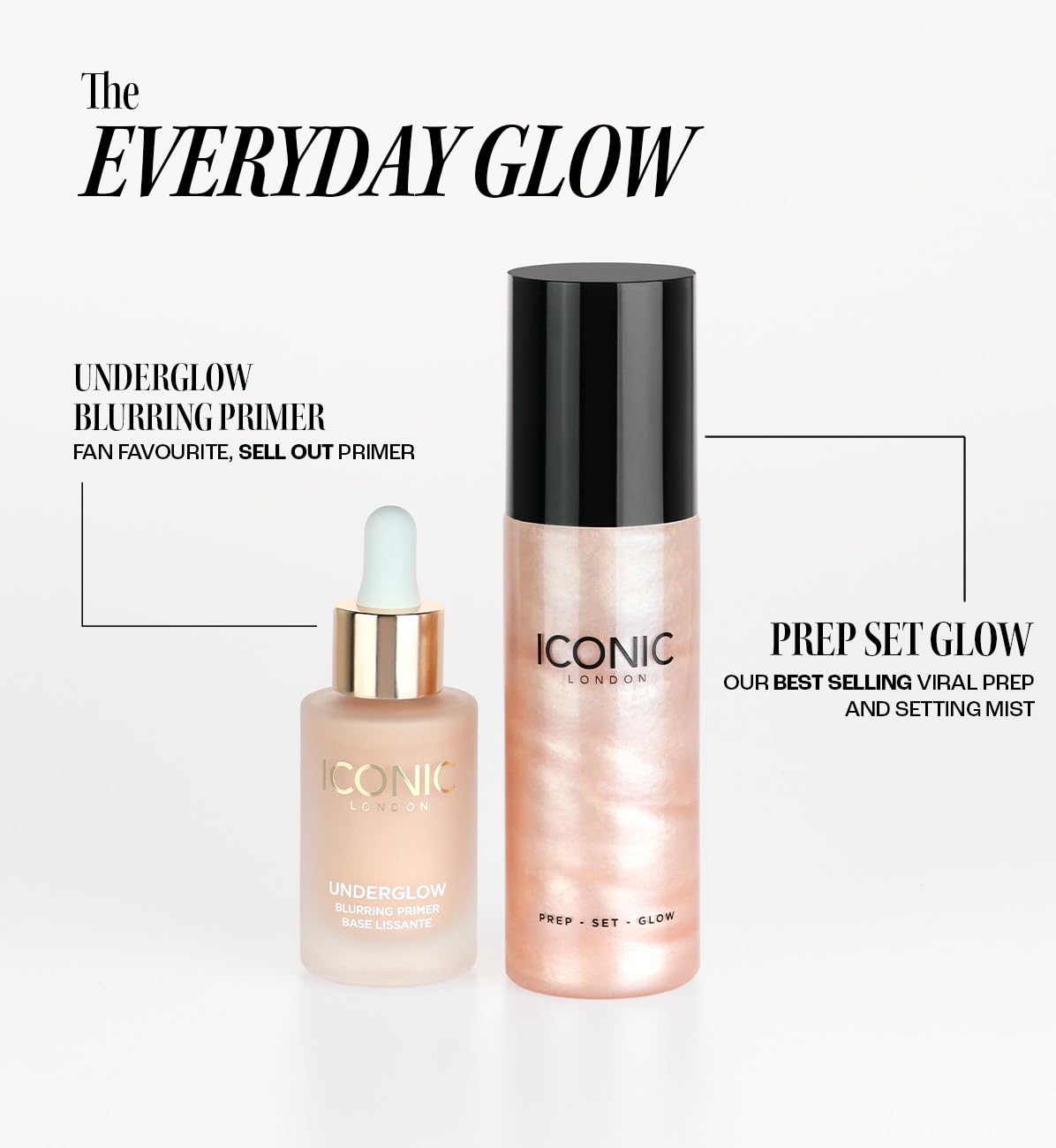 ICONIC LONDON The Everyday Glow Gift Set | Including Underglow Blurring Primer and Prep Set Glow, Makeup Gift Set - Image 5