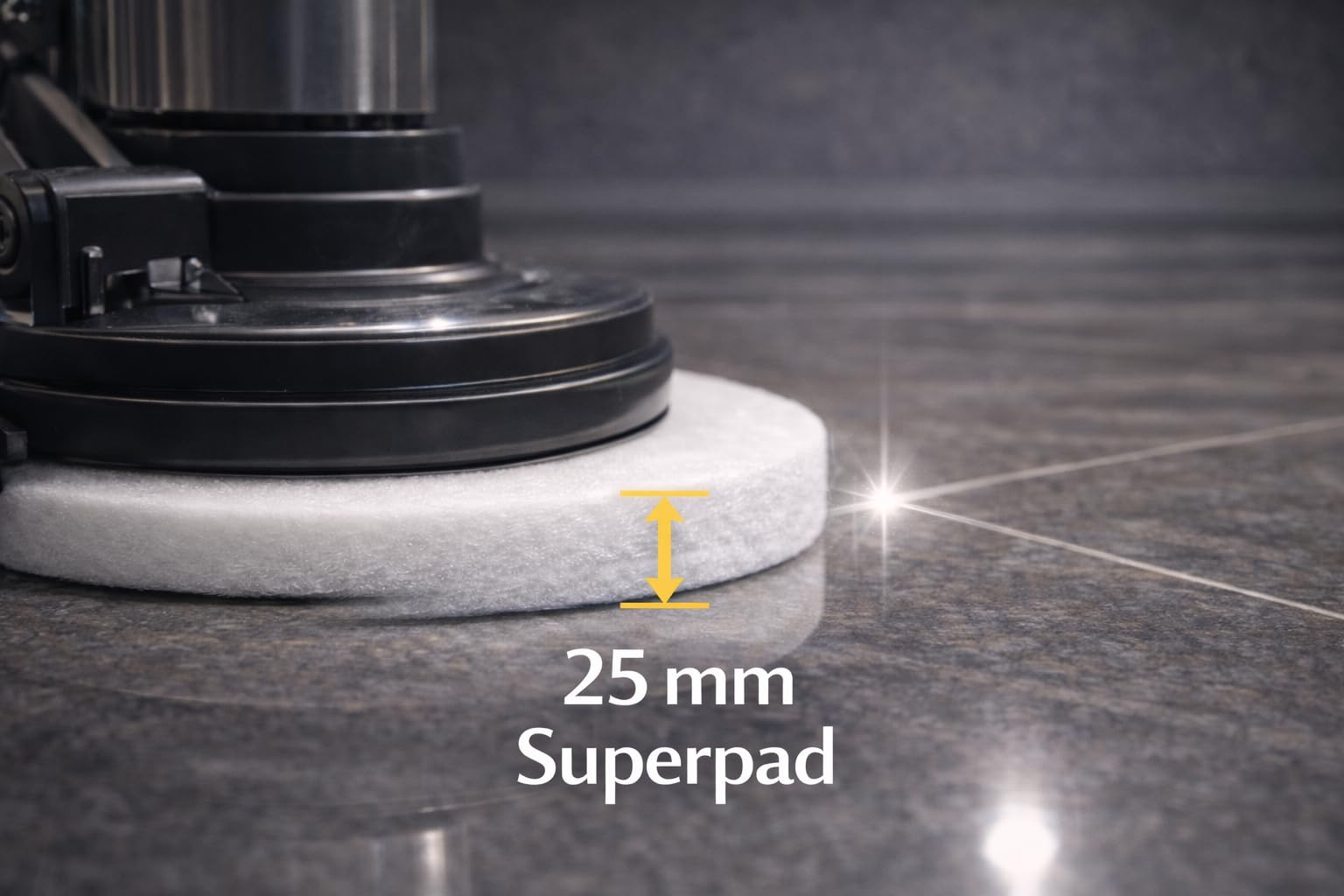 Bodenpads dick Weiß 17 Zoll (Ø 432 mm) – 5er Set Reinigungspads für Einscheibenmaschine – Für Hochglanzpolieren & Sprühreinigung – abwaschbar & langlebig