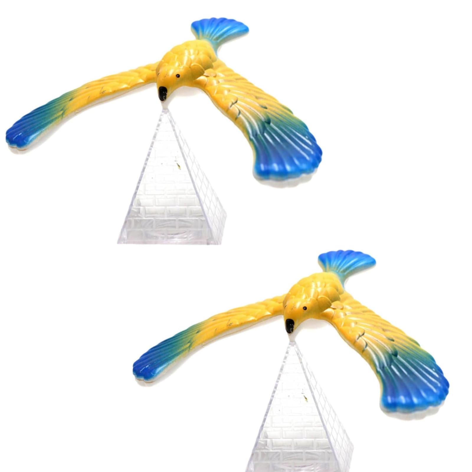 Clockjuan 2Pcs Balancing Eagle, Balancing Bird Balance Eagle Wingspan with Pyramid Stands, Balance Eagle…