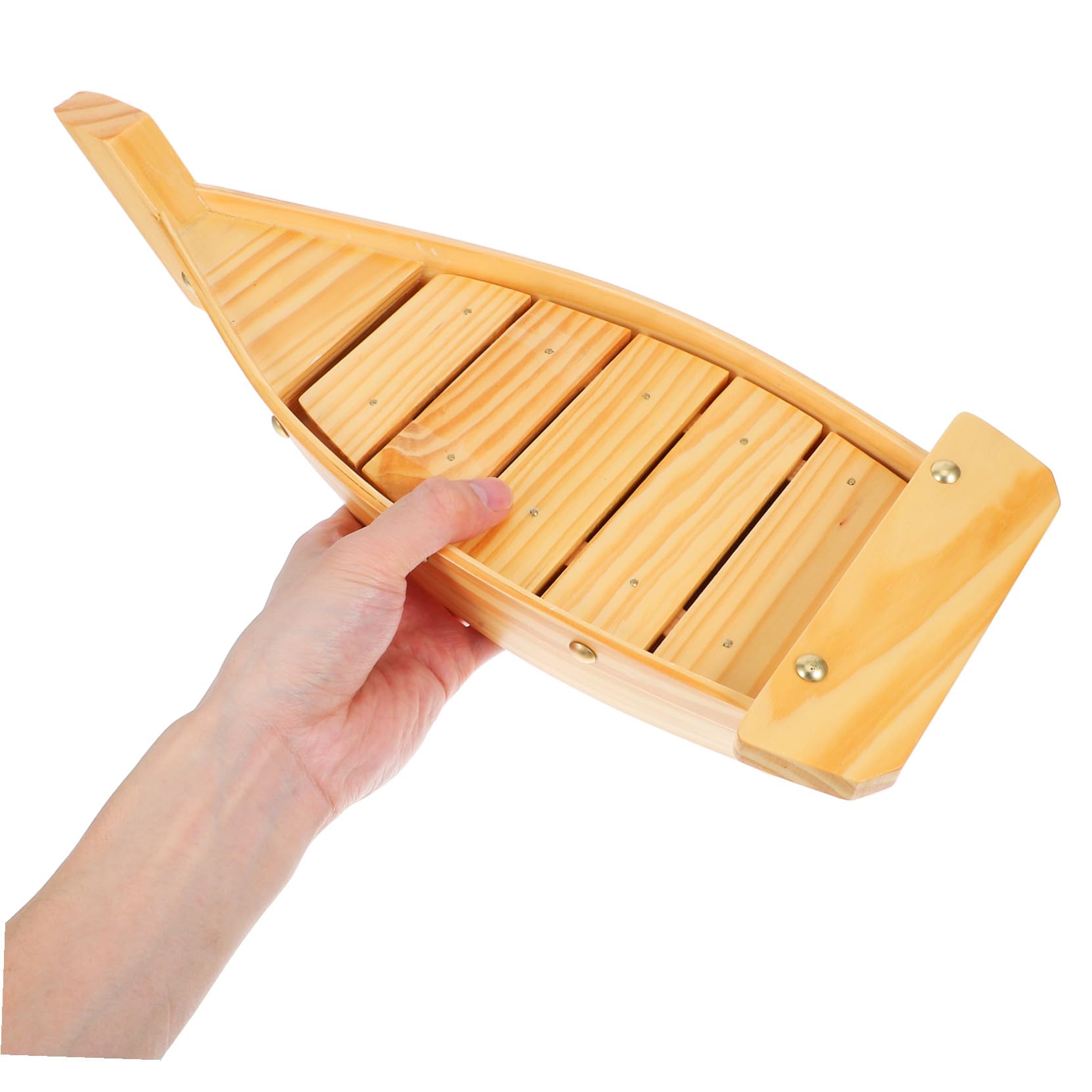 Cabilock Decoración de Barco de Sushi Plato de Sushi de Madera Estilo Japonés Bandeja para Aperitivos el Hogar o Restaurante Plato para Servir