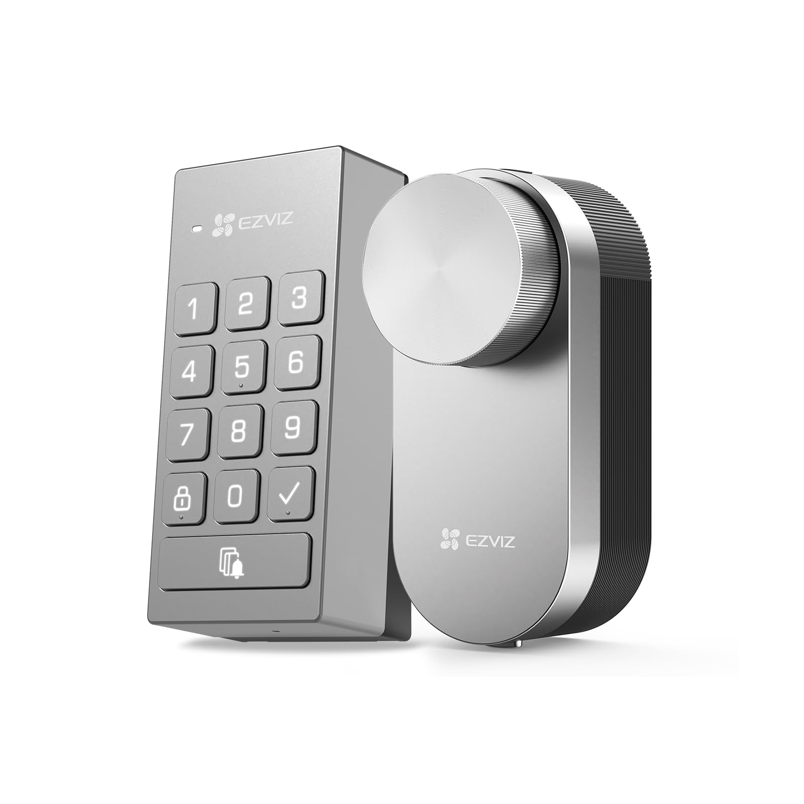 EZVIZ Smart Lock mit Multifunktionaler Keypad, Elektronisches Türschloss mit Austauschbarer Akku, Fernzugriff, Öffnen per Code, Bluetooth, RFID-Proximity-Karte, DL01 Pro + DL01 CP, ohne Gateway A3
