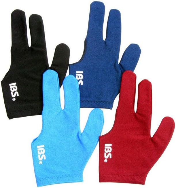 IBS Three Fingers Billiard Gloves Snooker Cue Professional 4 Colors (Spandex)