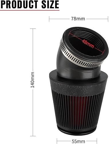 Miniatura 2 de NIBBI Filtro de aire de motocicleta de carreras, filtros de aire universales de 1.81 pulgadas para motocross, limpiador de carburador de motocross