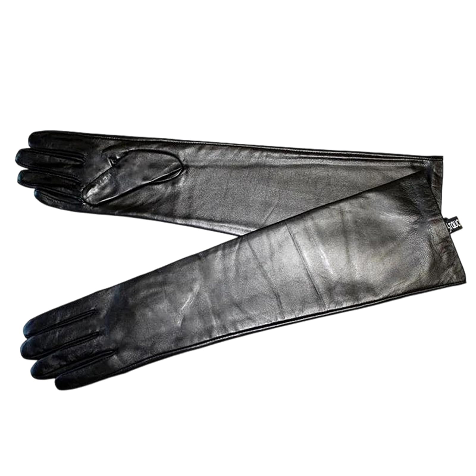 Lange Damen-Handschuhe aus echtem Schaffell, ellbogenlang, Touchscreen, Winter, warm, mit Fleece gefüttert, Fahrhandschuhe