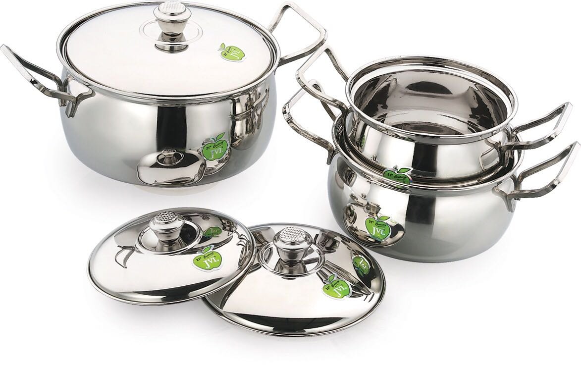 Buy JVL Stainless Steel Induction Cookware Sets & Gas Stove Friendly