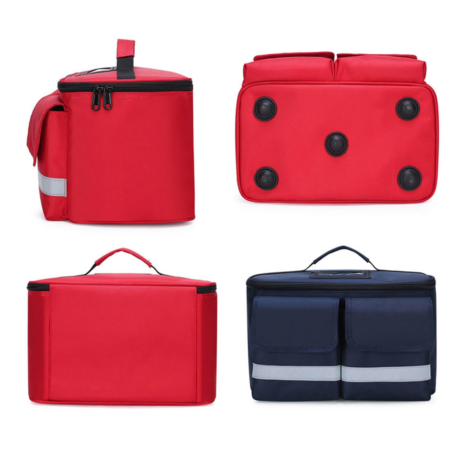 Trousse de premiers secours Sac de rangement vide Sac de premiers secours pour randonnée, bureau, voyage, bleu foncé, 32 x 19 x 18 cm, Rouge : 32 x 19 x 18 cm, 32x19x18cm