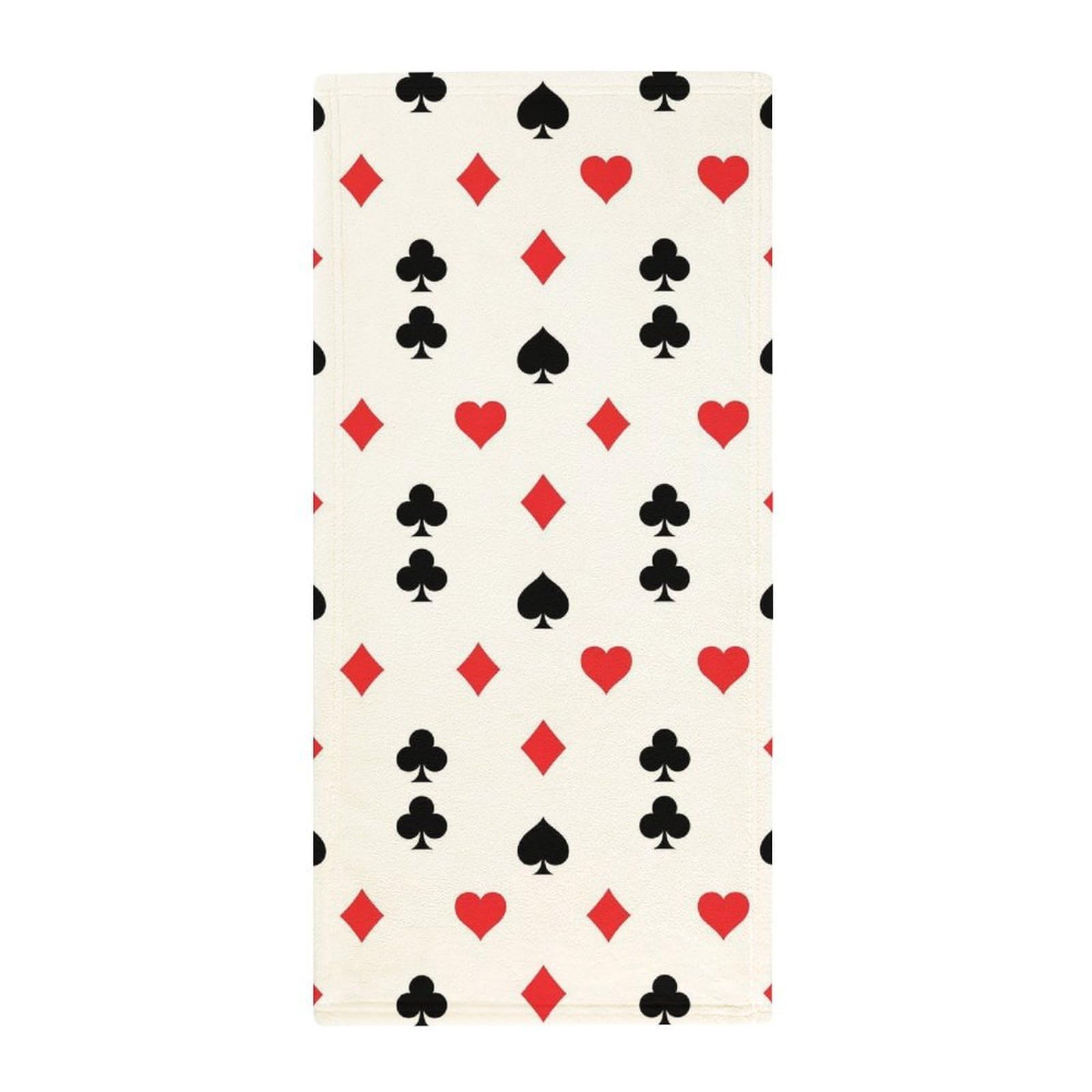 Anceky Professional Spa Face Towels, Casino Poker Pattern Super Soft Hand Towels for Hotels, Yoga & Luxury Bathrooms
