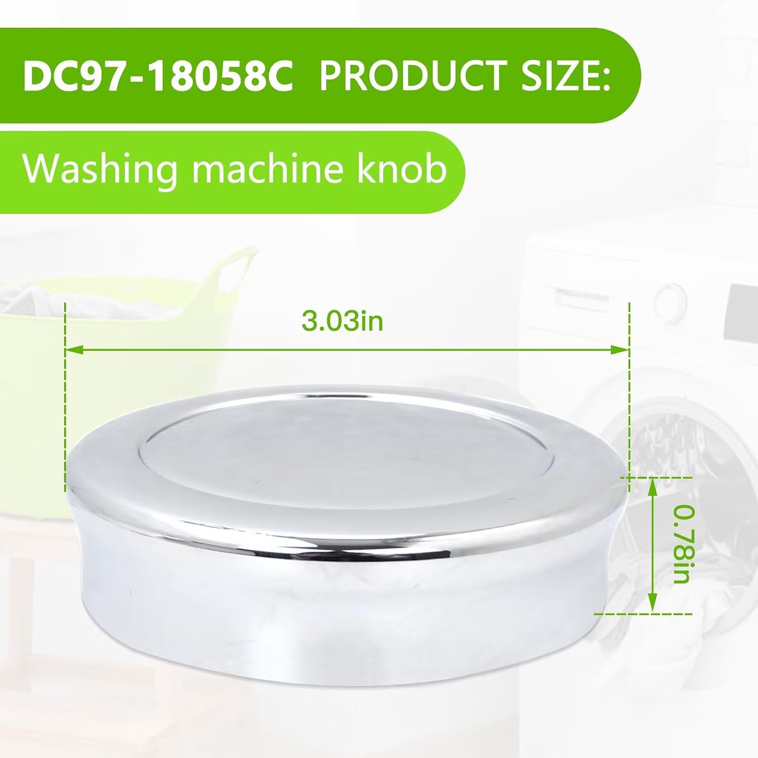 DC97-18058C Replacement Knob Assembly Control Knob for Samsung Washer WF45N5300AV WF42H5200AF WF45N530OAW WF42H5200AP WF5OK7500AV