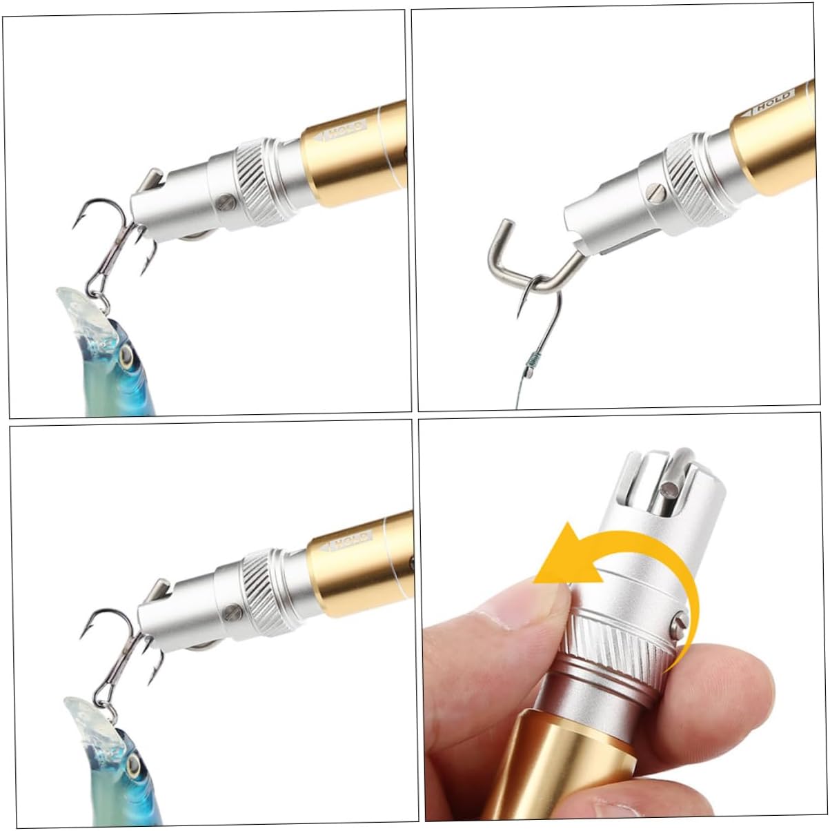 T-Shaped Fishing Hook Remover Tool Portable Aluminum Alloy Squeeze-Out Separator Fishing Accessories for Efficient Hook Extraction from Fish