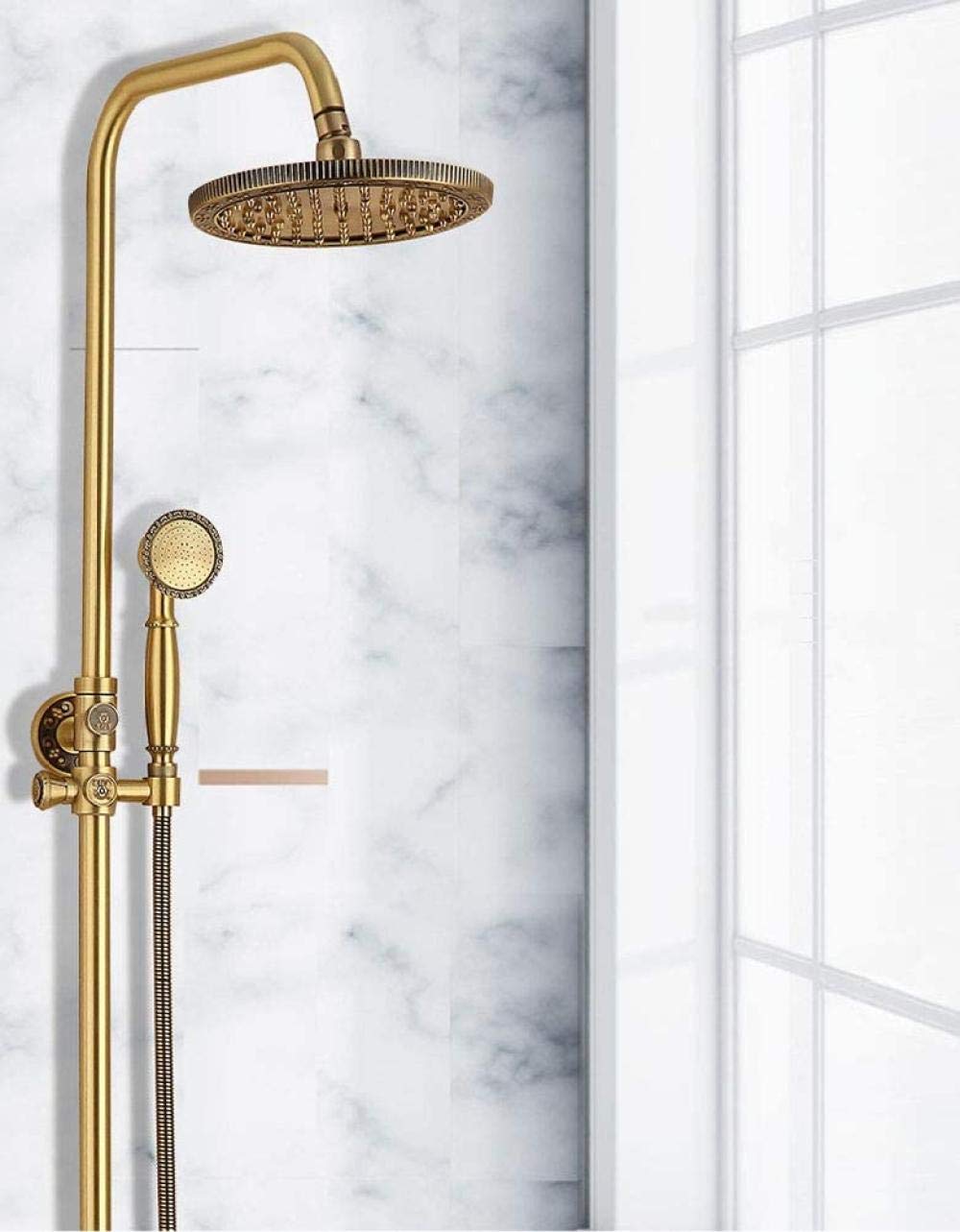 Ensemble de douche avec tringle réglable pour le rituel bien-être