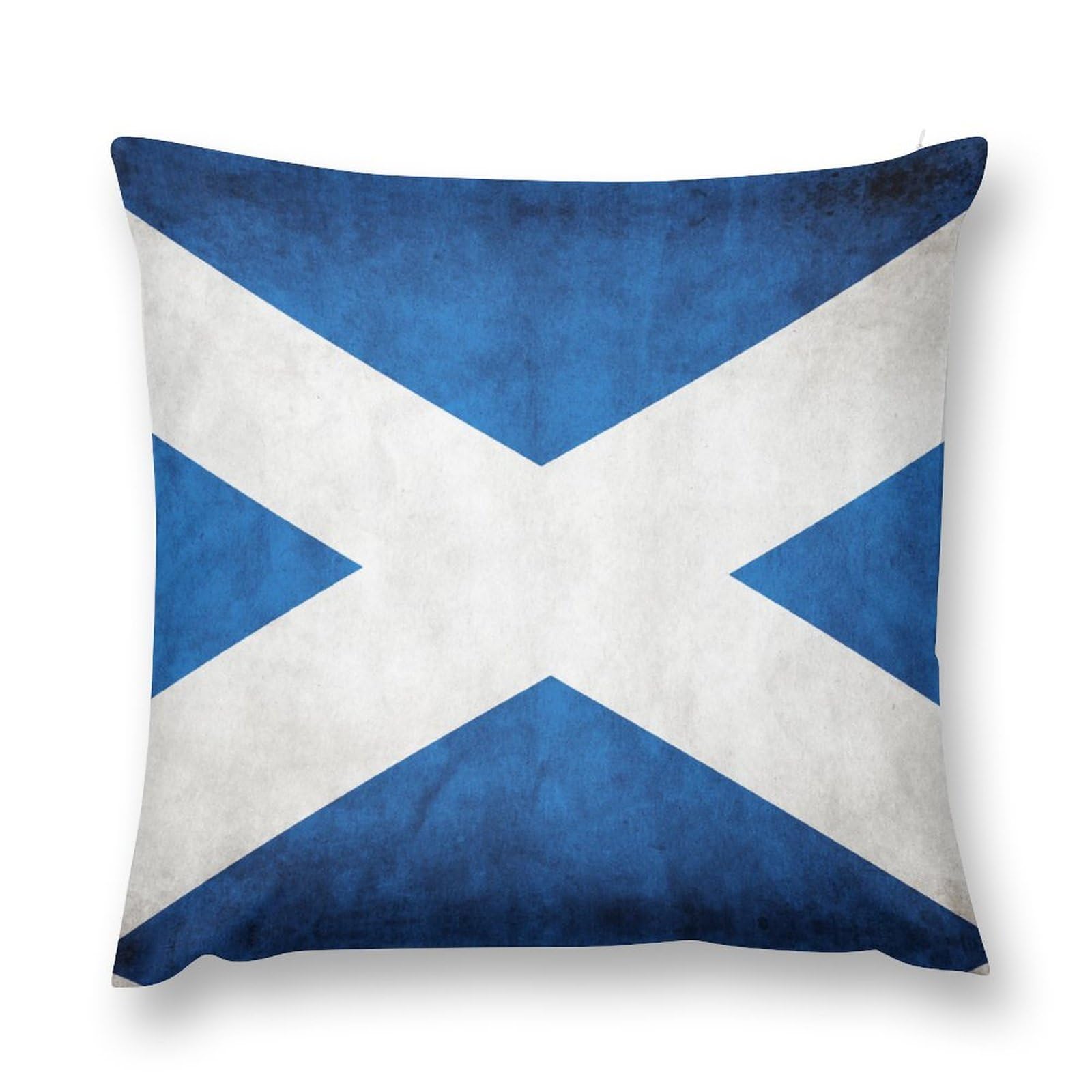 Czzyh Scottish Flag Short Plush Cushion Cover 40Cm X 40Cm, Concealed Zipper, Pillow Case For Living Room, Bedroom, Sofa
