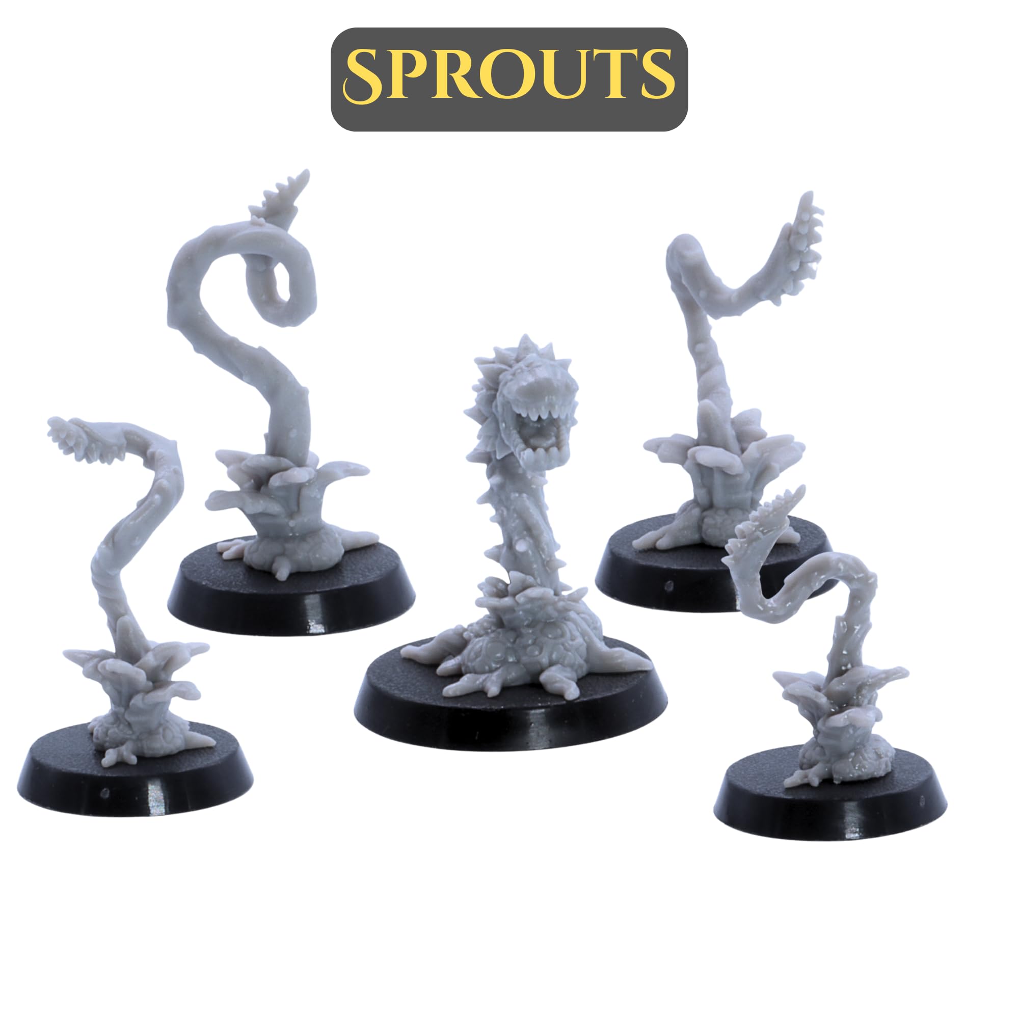 Jungle Monster Miniature Set - 11 Creature per DnD & Fantasy RPG | Phase Panthers, Girallons, Man-Man-Man-eating Plants, Sprouts | Figure in scala da 28 mm a 65 mm | Miniature epiche con licenza |