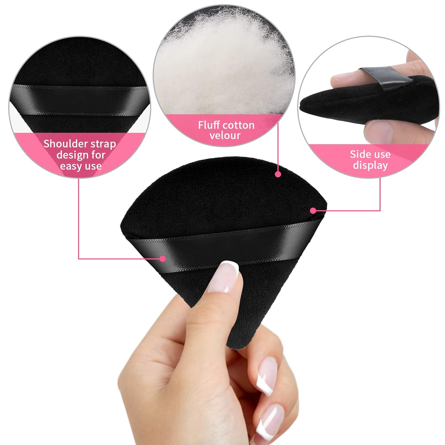 Sibba Loose Powder Puff Make Up Sponge Face Foundation Concealer Triangle Cosmetics Beauty Setting Moisturizer Applicator Grip Primer Brow Lift Liner Pad Artist Techniques Tools Eyeshadow Brush : Beauty & Personal Care