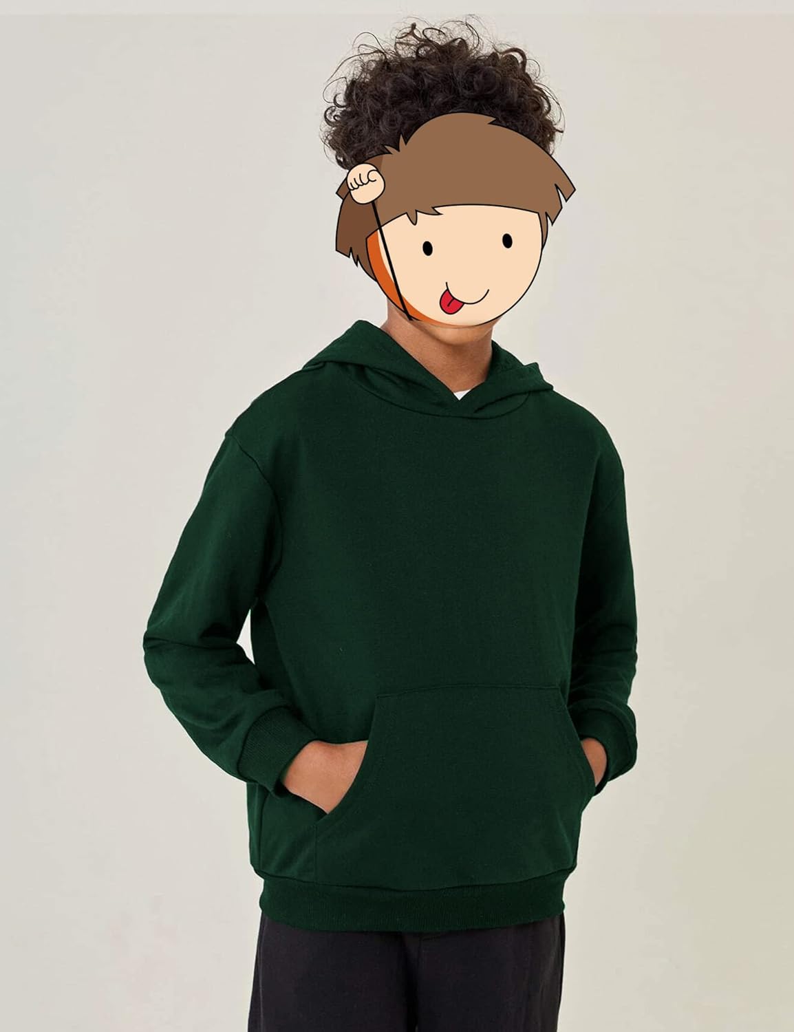 Arshiner Unisex Kids Soft Pullover Hooded Sweatshirt with Pocket Basic Hoodies Sportswear Age 4-13 Years - Image 2