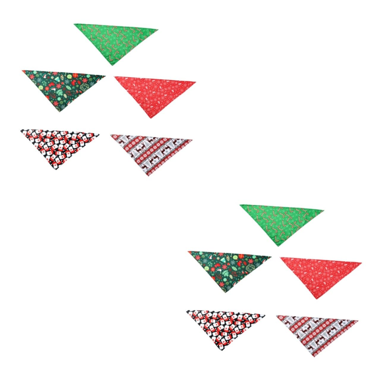 POPETPOP 10pezzi Bandana Triangolare Natalizia per Domestici Scarf per Design Festivi Accessorio per e Celebrazioni Natalizie
