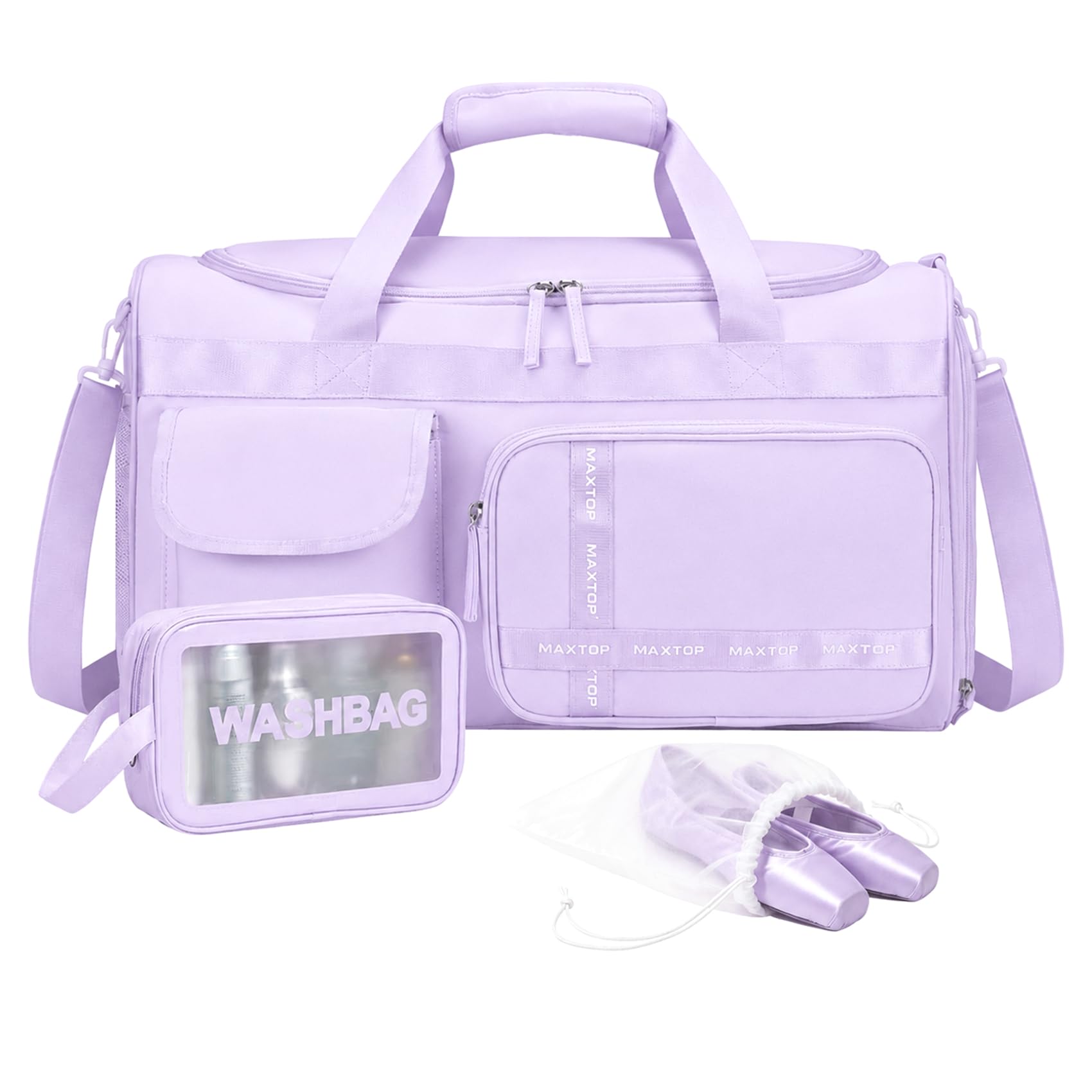 MAXTOP Large Gym Bag for Women Men Duffle Bag With Wet Dry Separation