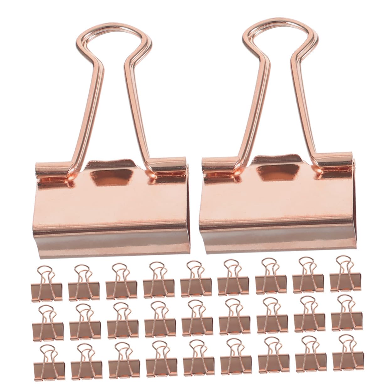 100pezzi Fermagli in Metallo Oro Rosa Clip per Raccoglitori e Planner Organizzatore di Documenti e Accessorio da Ufficio e Casa