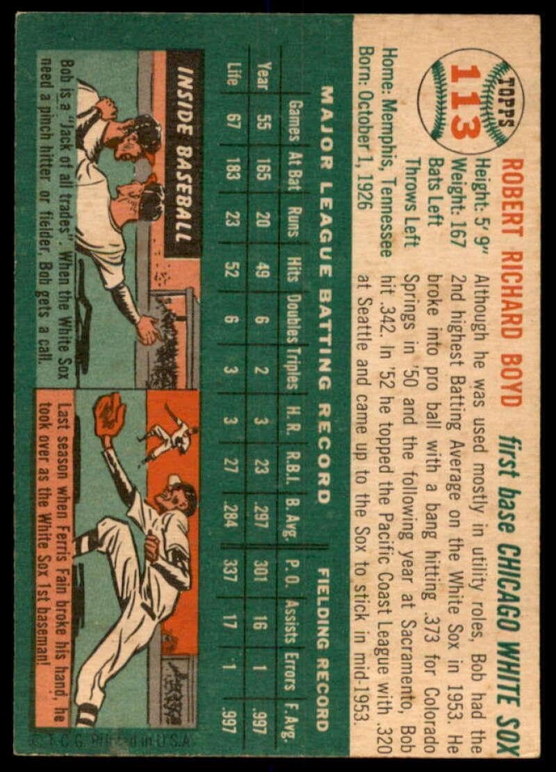 Bob Boyd Card 1954 Topps #113 - Slabbed Baseball Cards