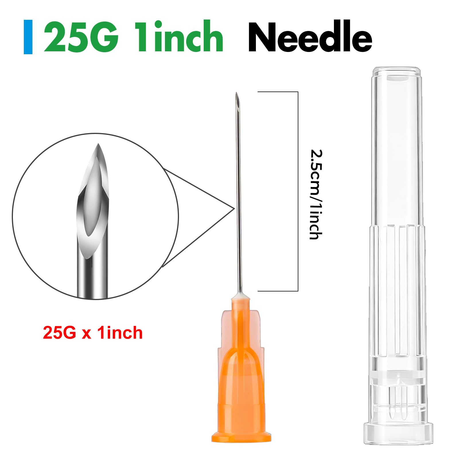 100 Pack 3ml Lab Syringes with 25Ga 1 Inch Needle Luer Lock, Individually Sealed Packed — Amazon image 4