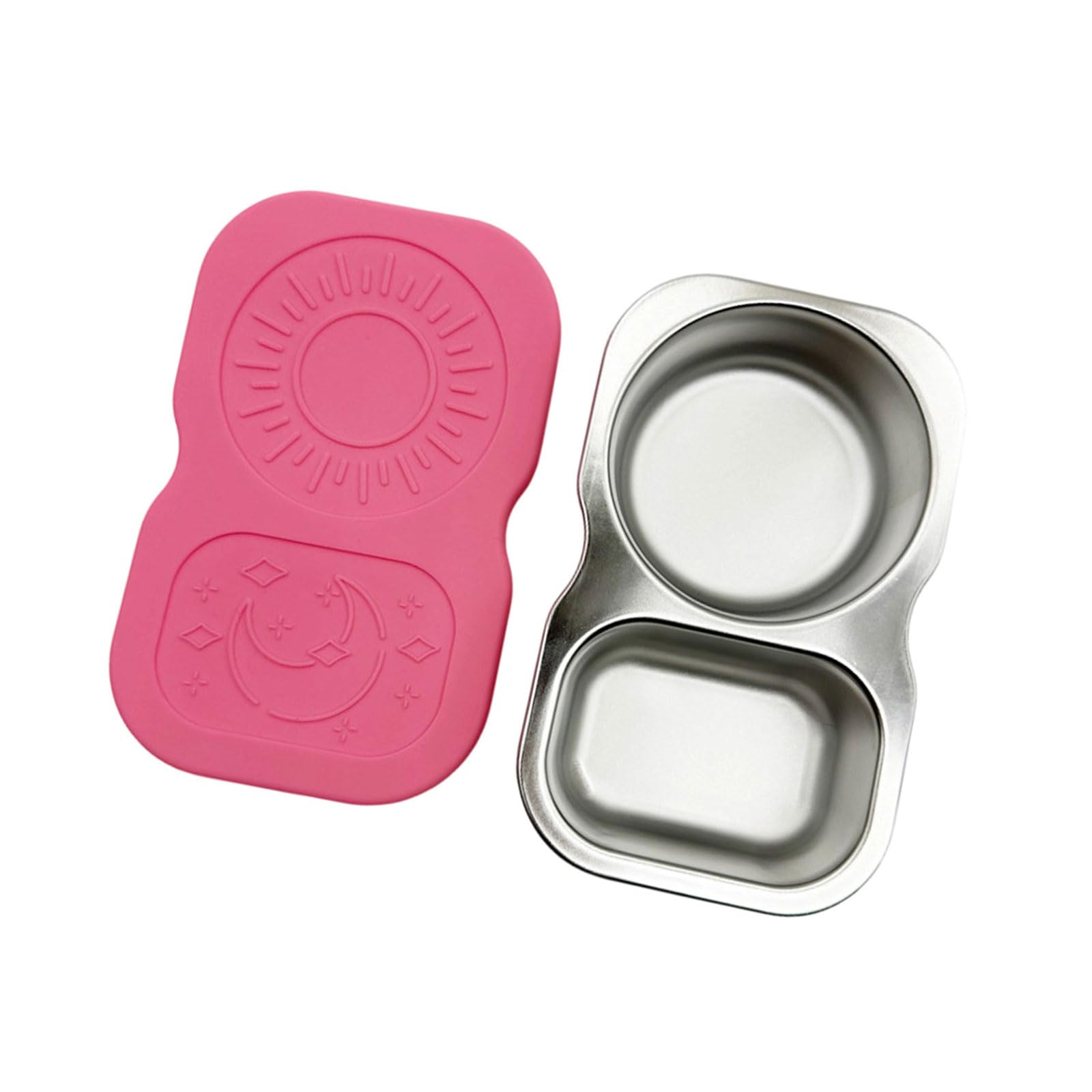 Xinsheinelry Sturdy Nonrust Steel Sauce Tray with Spill Proof Cover Outdoor Container for Serving Rustless Cup